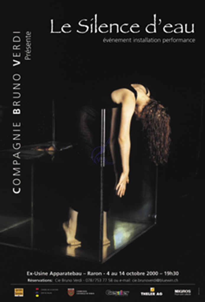 Création de l&#039;affiche de la performance interactive &quot;Silence d&#039;Eau&quot; | © Design et photos Bruno Verdi | 2000