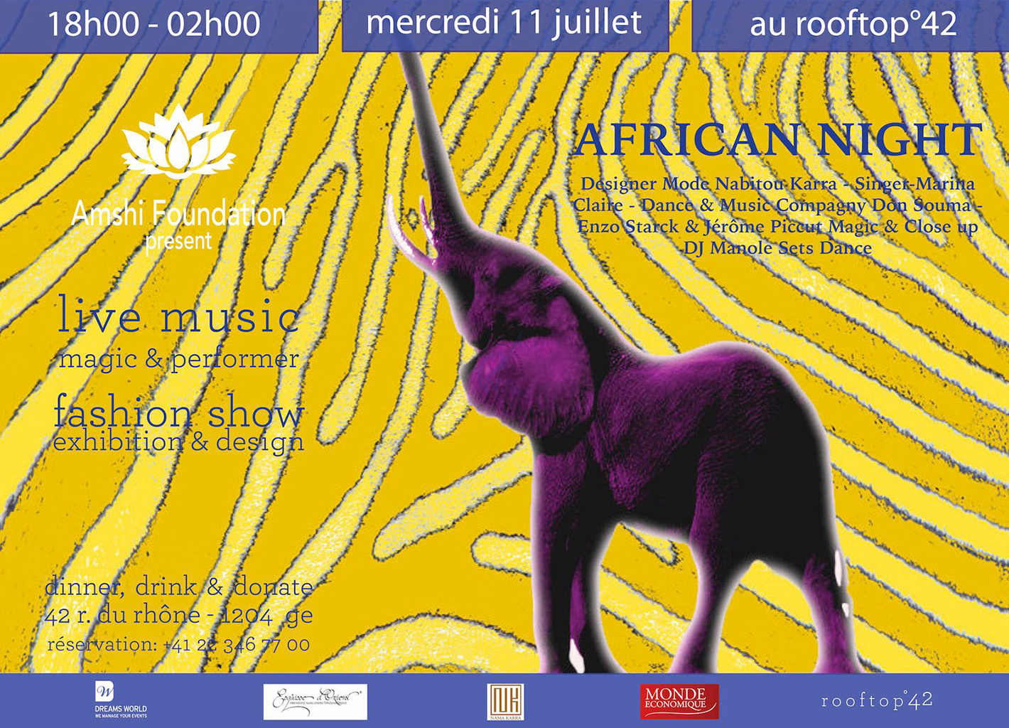 Création d&#039;affiche pour la Fondation Amshi Handicap | © Designer Bruno Verdi | Organisateur d&#039;évents | 2019
