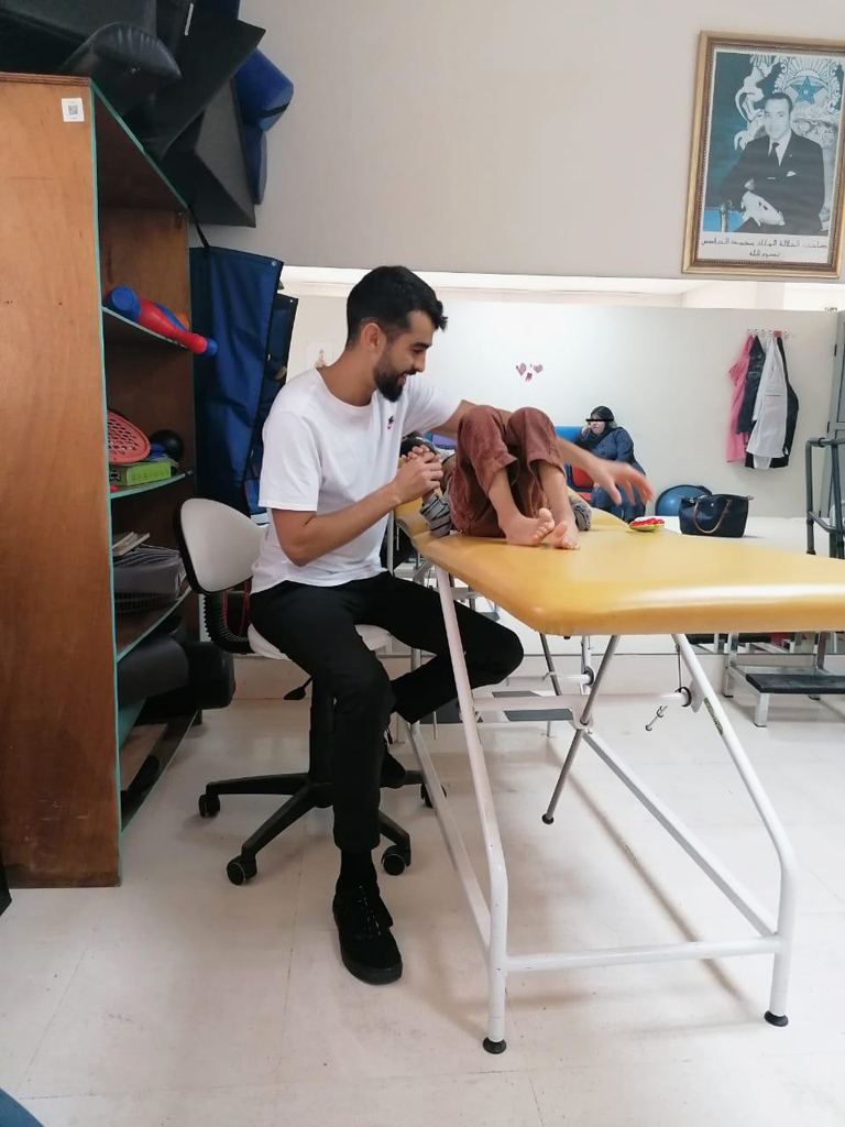 Action de Coopération suisse de AMSHI Handicap | Partenaire Hes Genève | Physiothérapeute | Centre National Mohamed VI des handicapés | Rabat/salé | Maroc