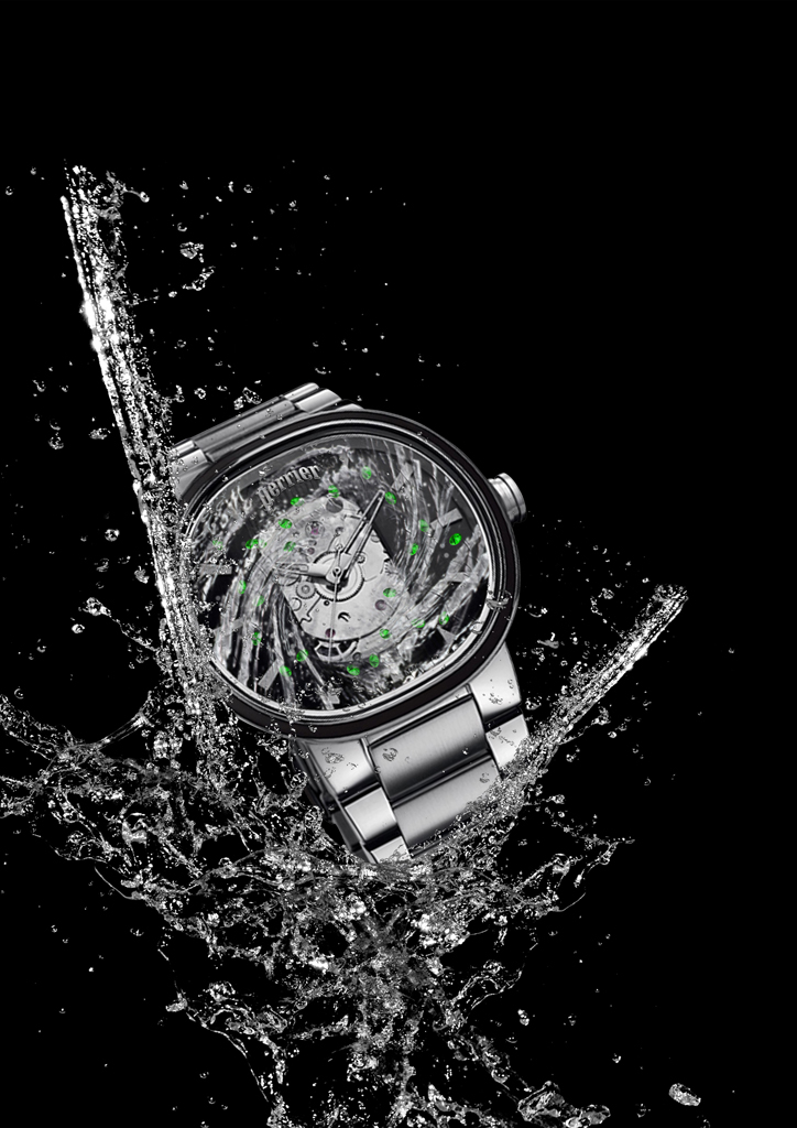 Projet de nouveau produit R&amp;D Perrier | Cours Procom | &quot;du brief marketing au concept publicitaire&quot; | © Idée et concept Professeur Bruno Verdi | Nouveau produit Montre à l&#039;eau avec émeraudes | Lausanne | 2011